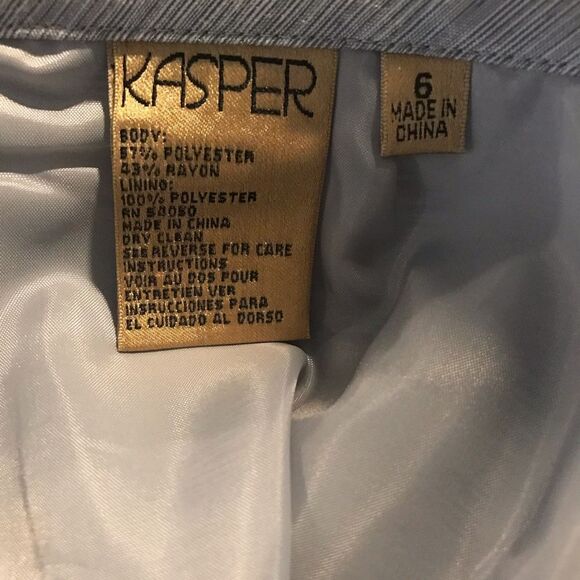 Kasper Skirt Suit Women's Size 6 Silver Metallic 2-Piece Set Skirt & Blazer NWT - Picture 11 of 15